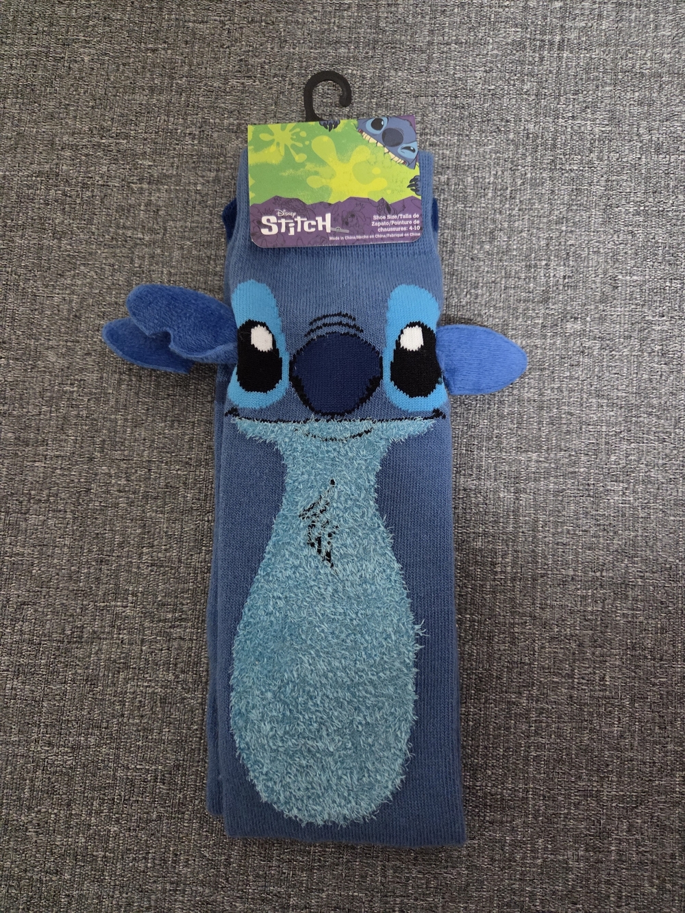 Disney Stitch Plush Blue Character Socks